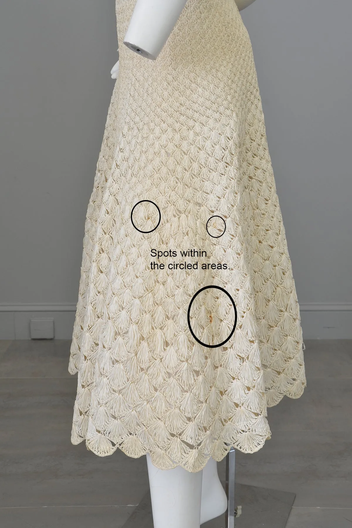 1950s Pearl Woven Raffia Full Skirt