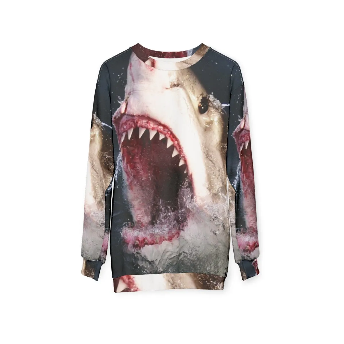 3D Great White Shark Bite Sweatshirt for Shark Week