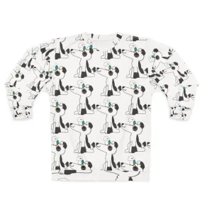 Adorable Dog and Bird Print Sweatshirt