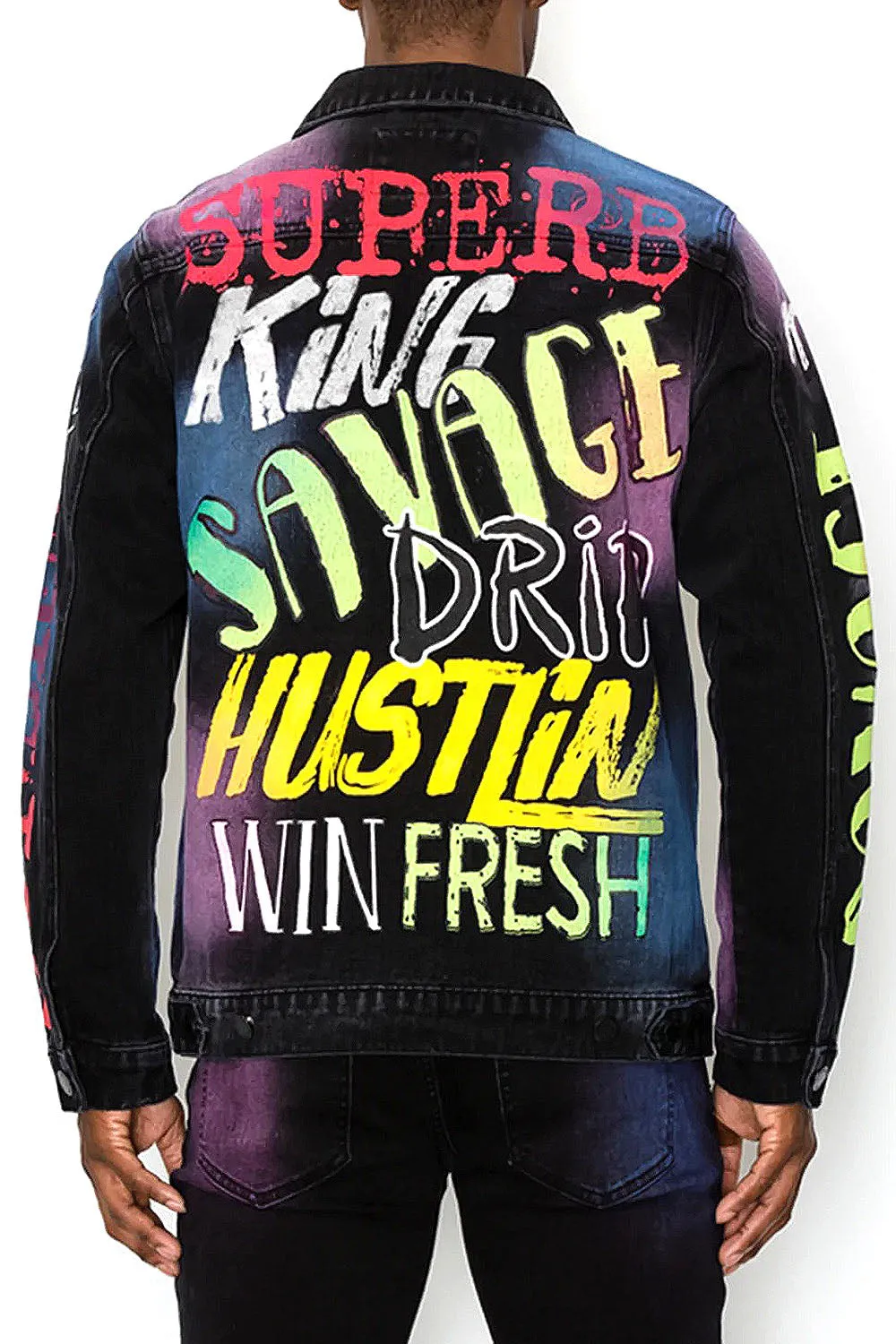 Air Brushed Graffiti Denim Jacket