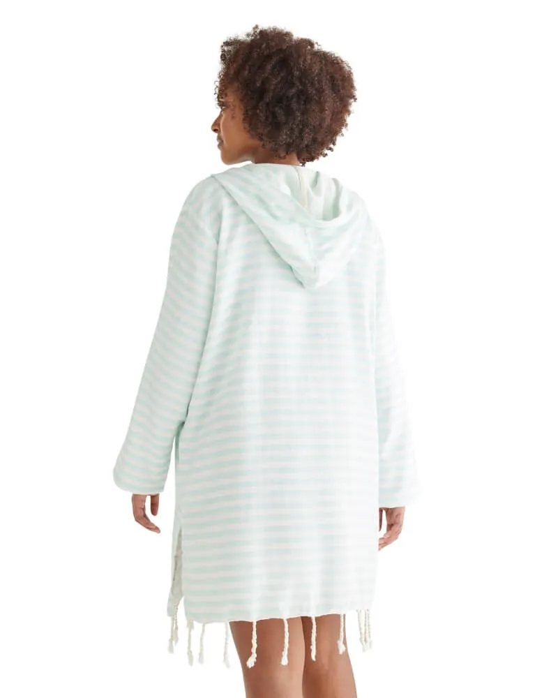 AMALFI Adult Hooded Towel Plus Size: Mint/White