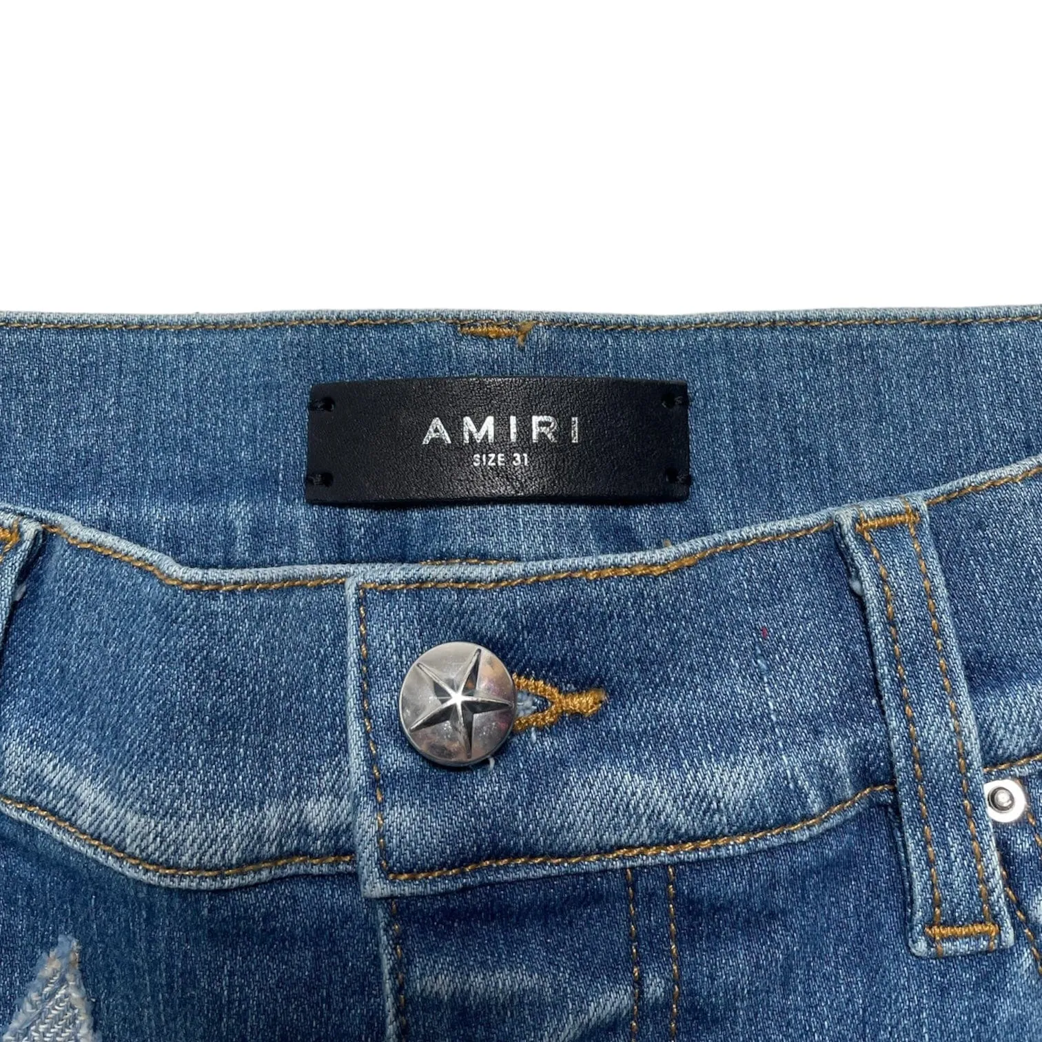 Amiri x Chemist Denim Star Patch Jeans 70s Indigo