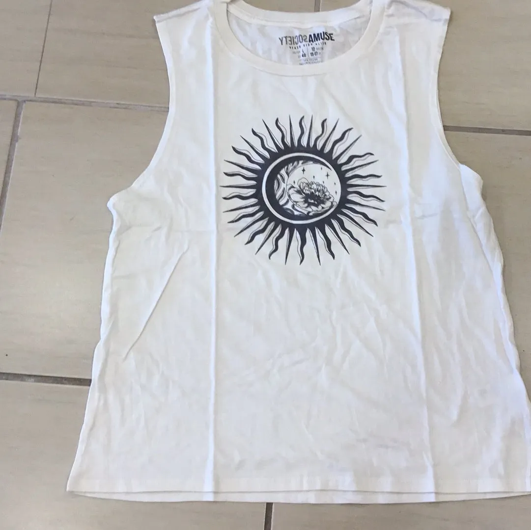 AMUSE SUN AND MOON TANK-IVORY