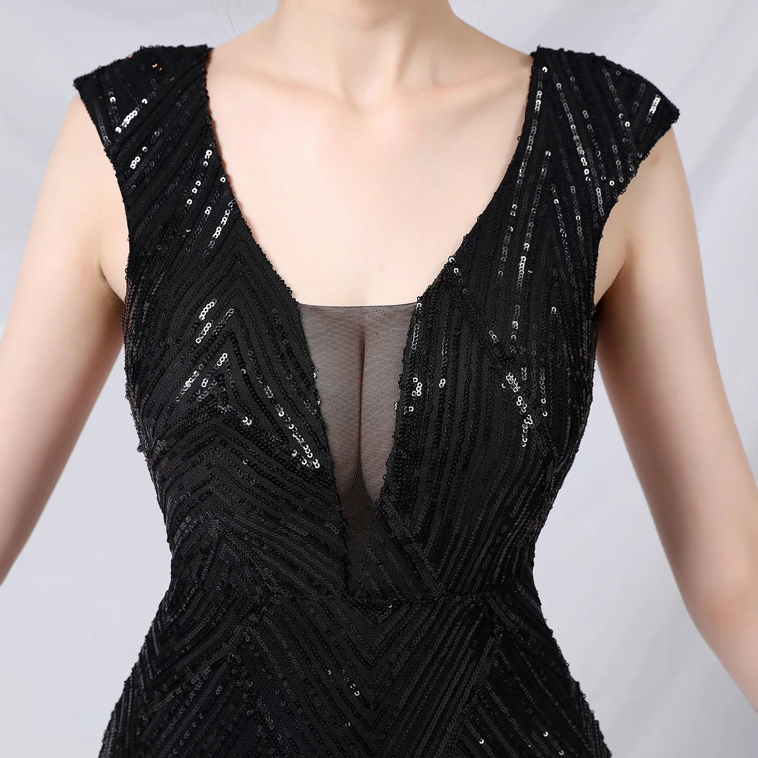 Antheia-18137-Sequin Fishtail Formal Dress