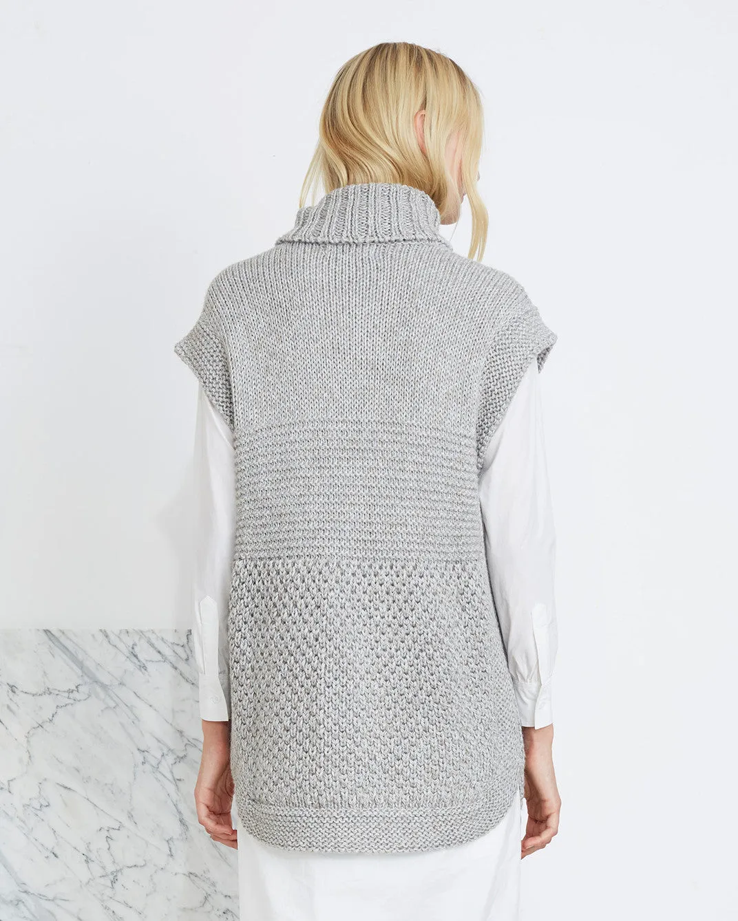 Apiece Apart | Ines Fringe Vest in Grey - FINAL SALE