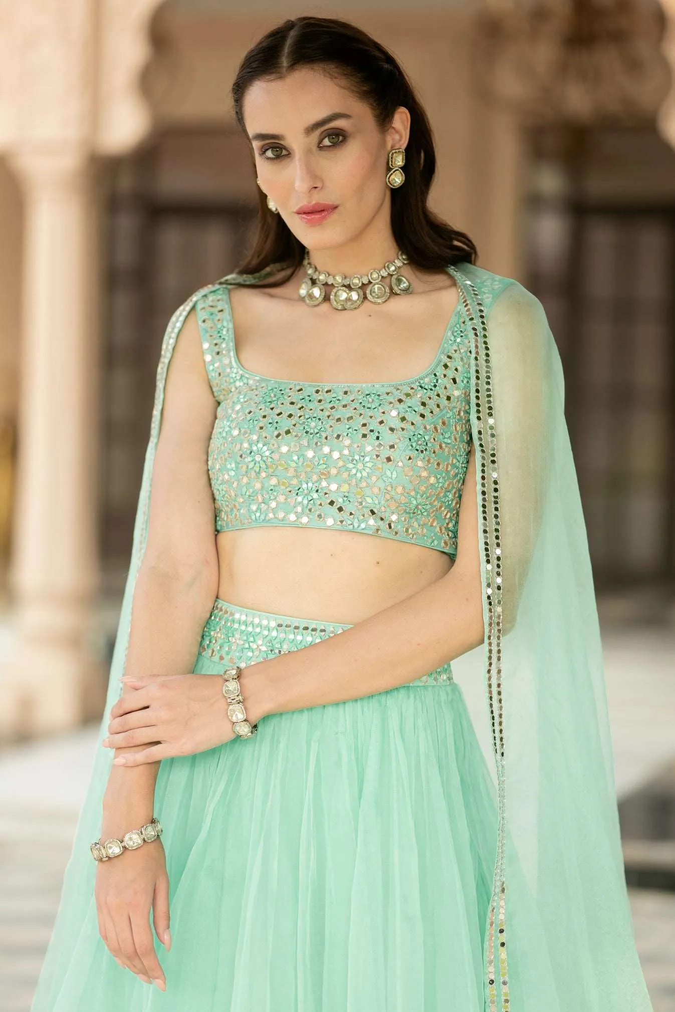 Aqua Bue lehenga set