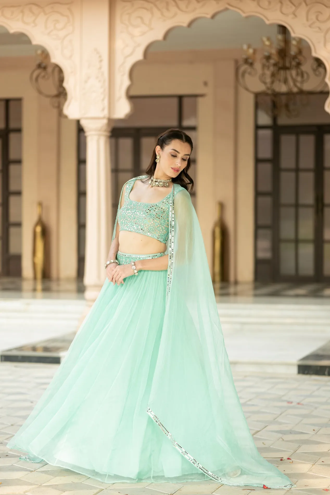 Aqua Bue lehenga set