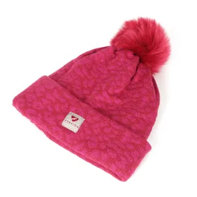 Aubrion Fleece Lined Bobble Hat - Cerise