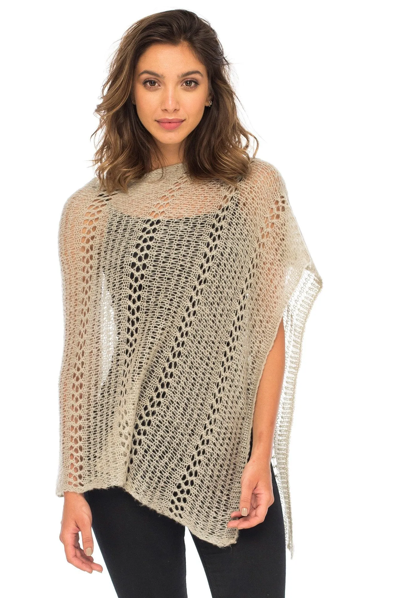 Back From Bali Womens Shrug Poncho, Lightweight Shrug Pullover Sweater Soft