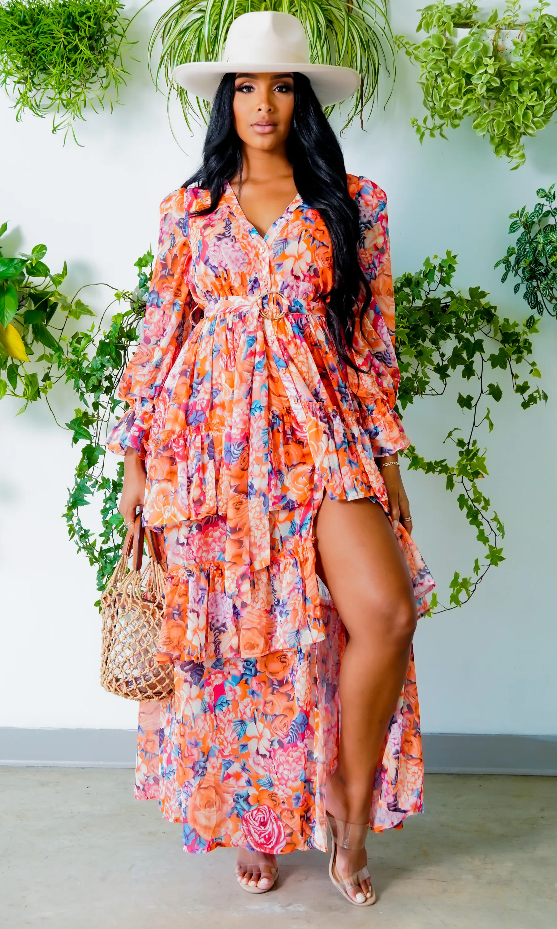 Bouquet of Flowers| Floral Long Dress FINAL SALE