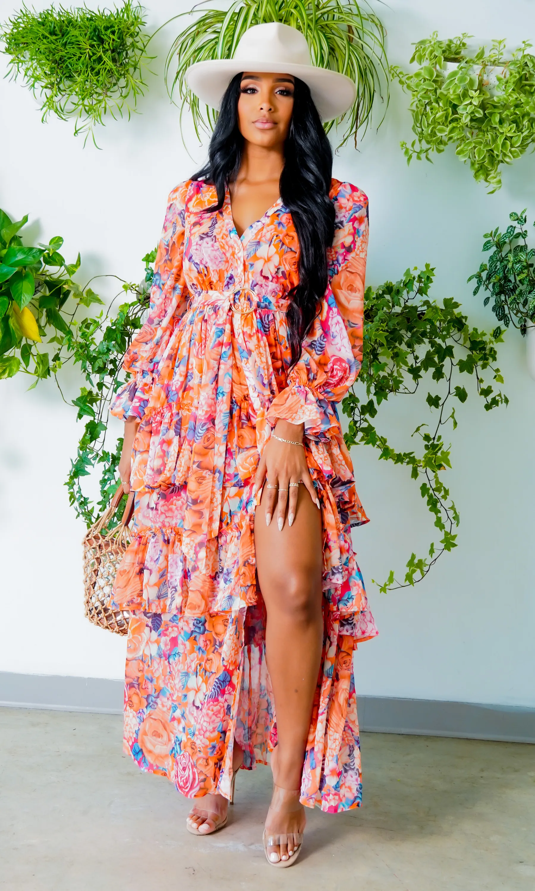 Bouquet of Flowers| Floral Long Dress FINAL SALE