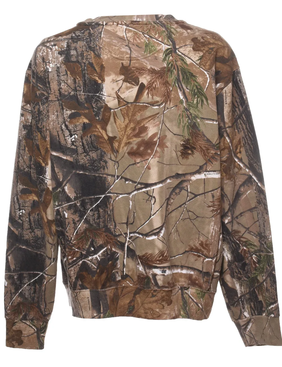 Camouflage Design Sweatshirt - L