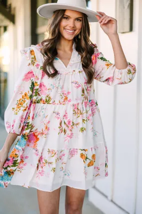 Can't Leave You Alone Pink Floral Dress