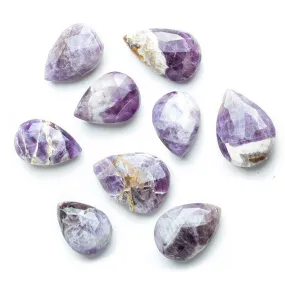 Cape Amethyst Faceted Pear Beads 9 pieces