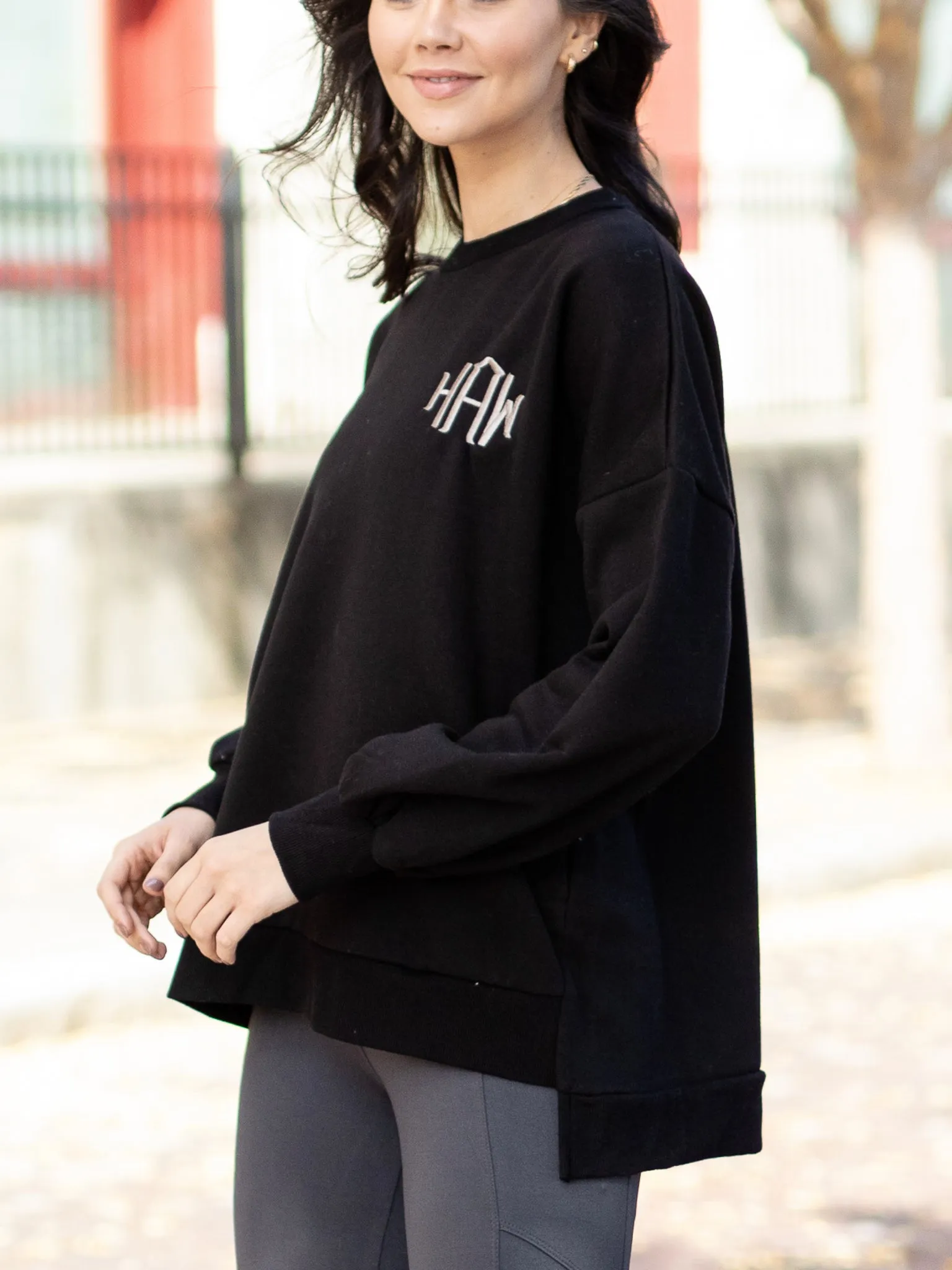 Cool Mornings, Chilly Nights Hi-Low Sweatshirt - Black