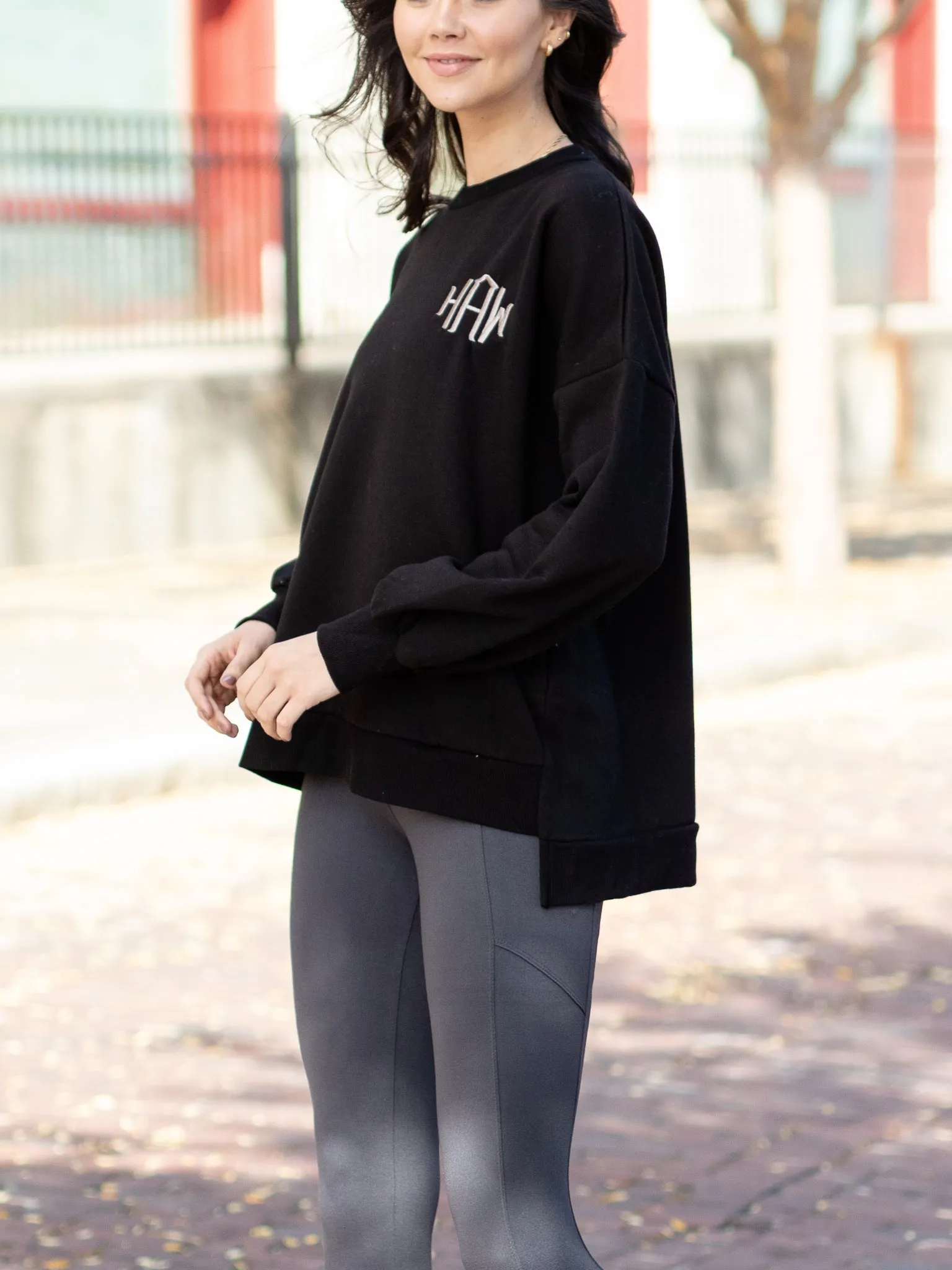 Cool Mornings, Chilly Nights Hi-Low Sweatshirt - Black