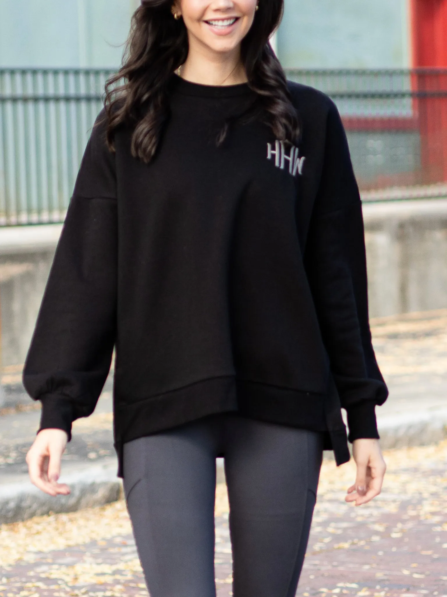 Cool Mornings, Chilly Nights Hi-Low Sweatshirt - Black