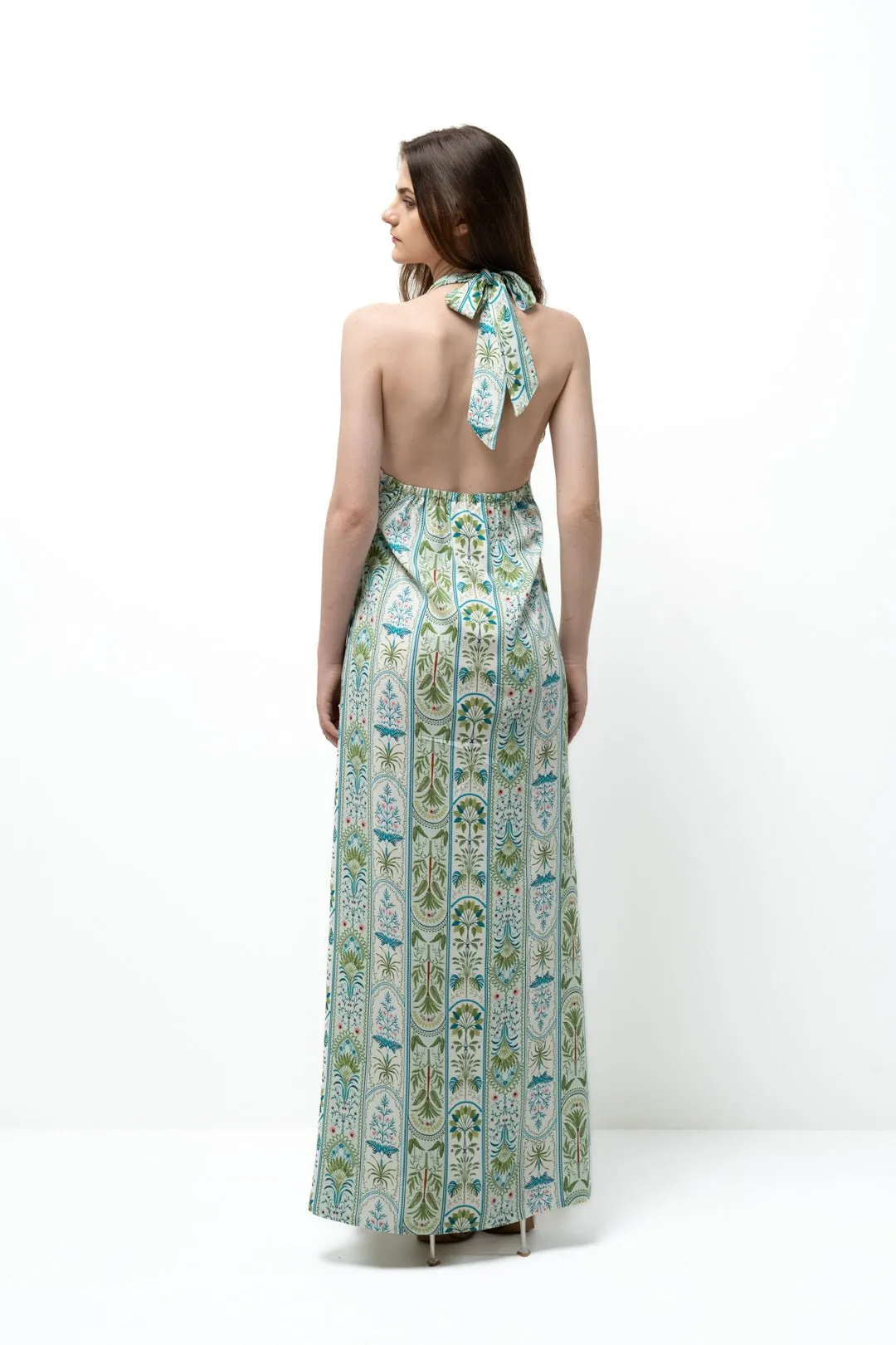 CROSS NECK MAXI DRESS