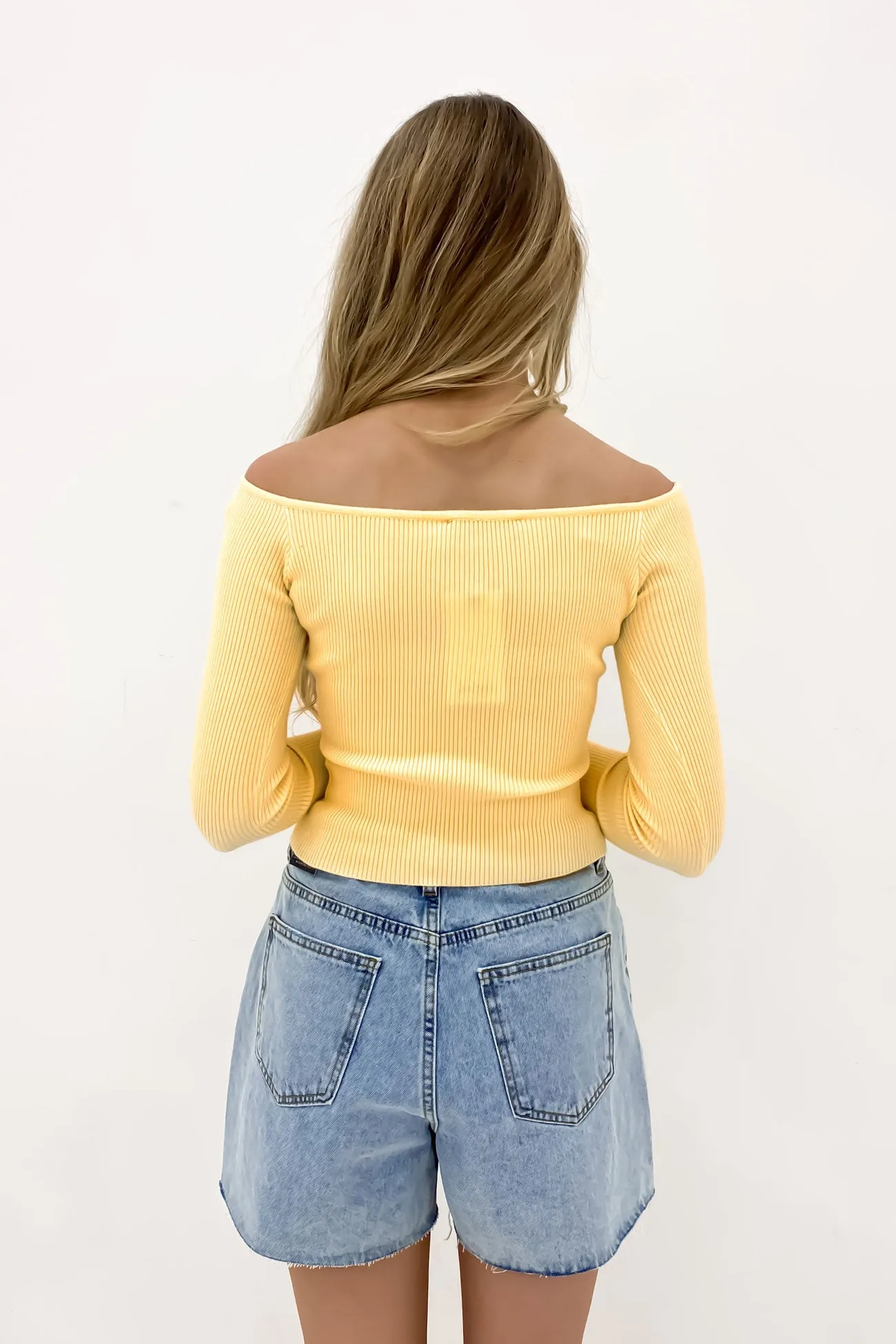 Daria Knit Top Yellow