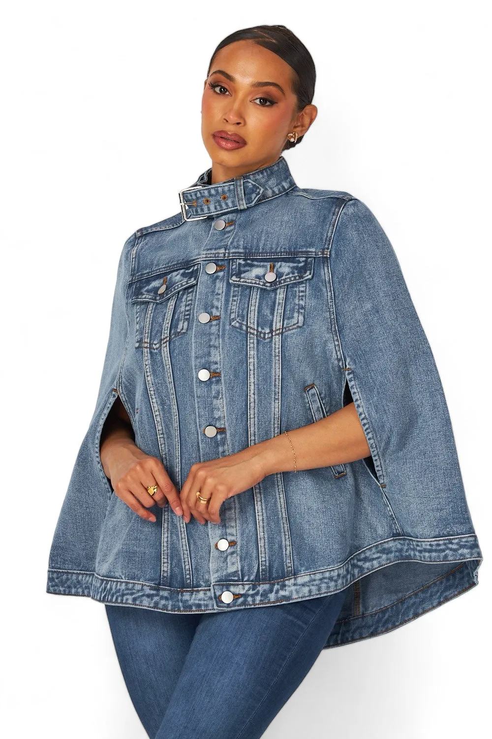 Denim Cape Jean Poncho