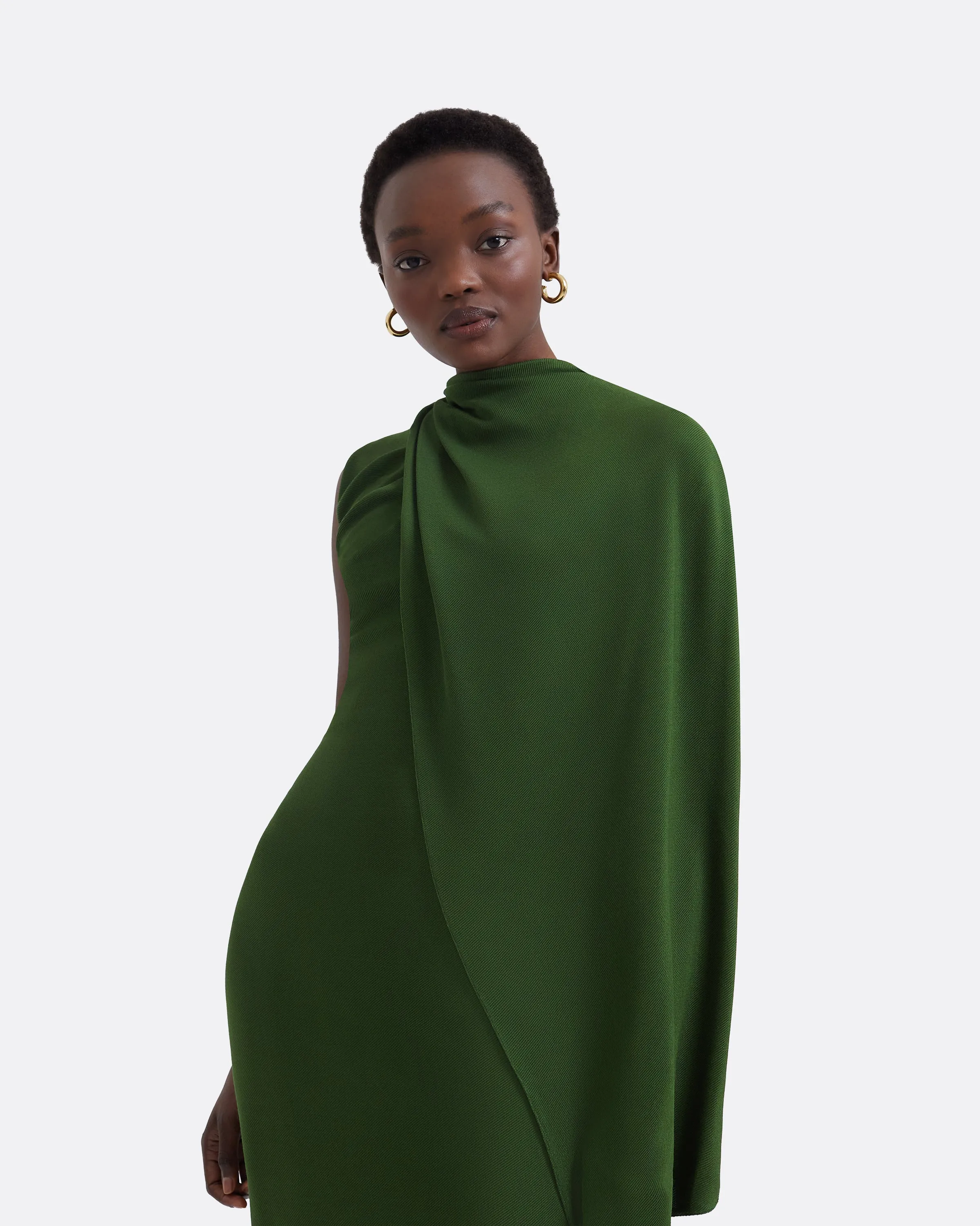 Dilly Moss Green Midi Dress