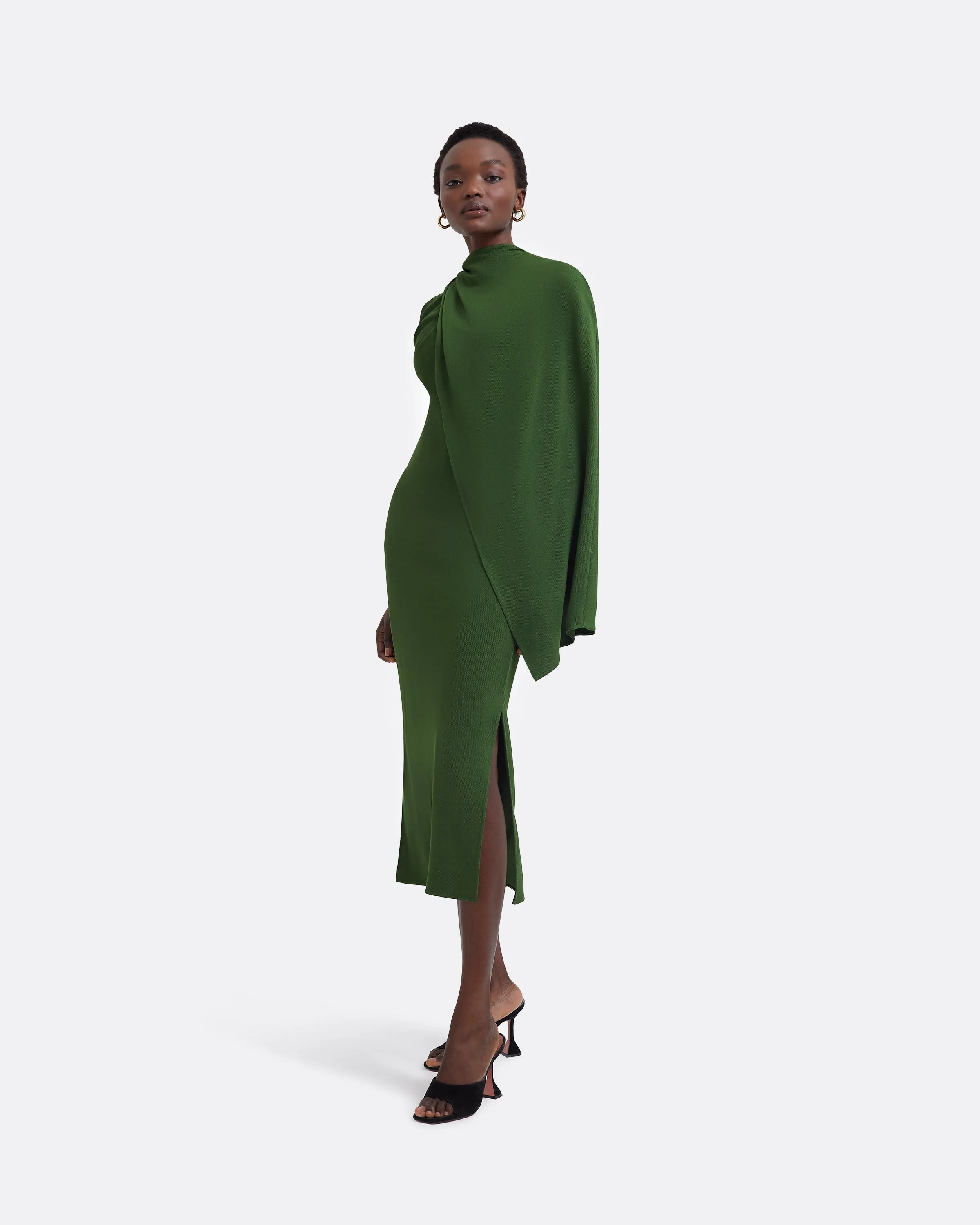 Dilly Moss Green Midi Dress