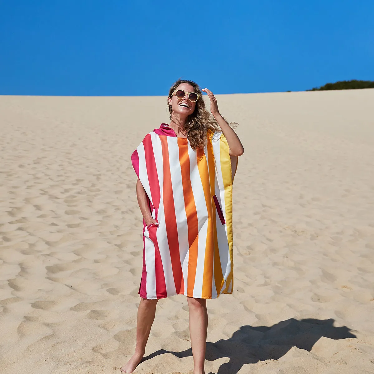 Dock & Bay Poncho Adults - Peach Sunrise