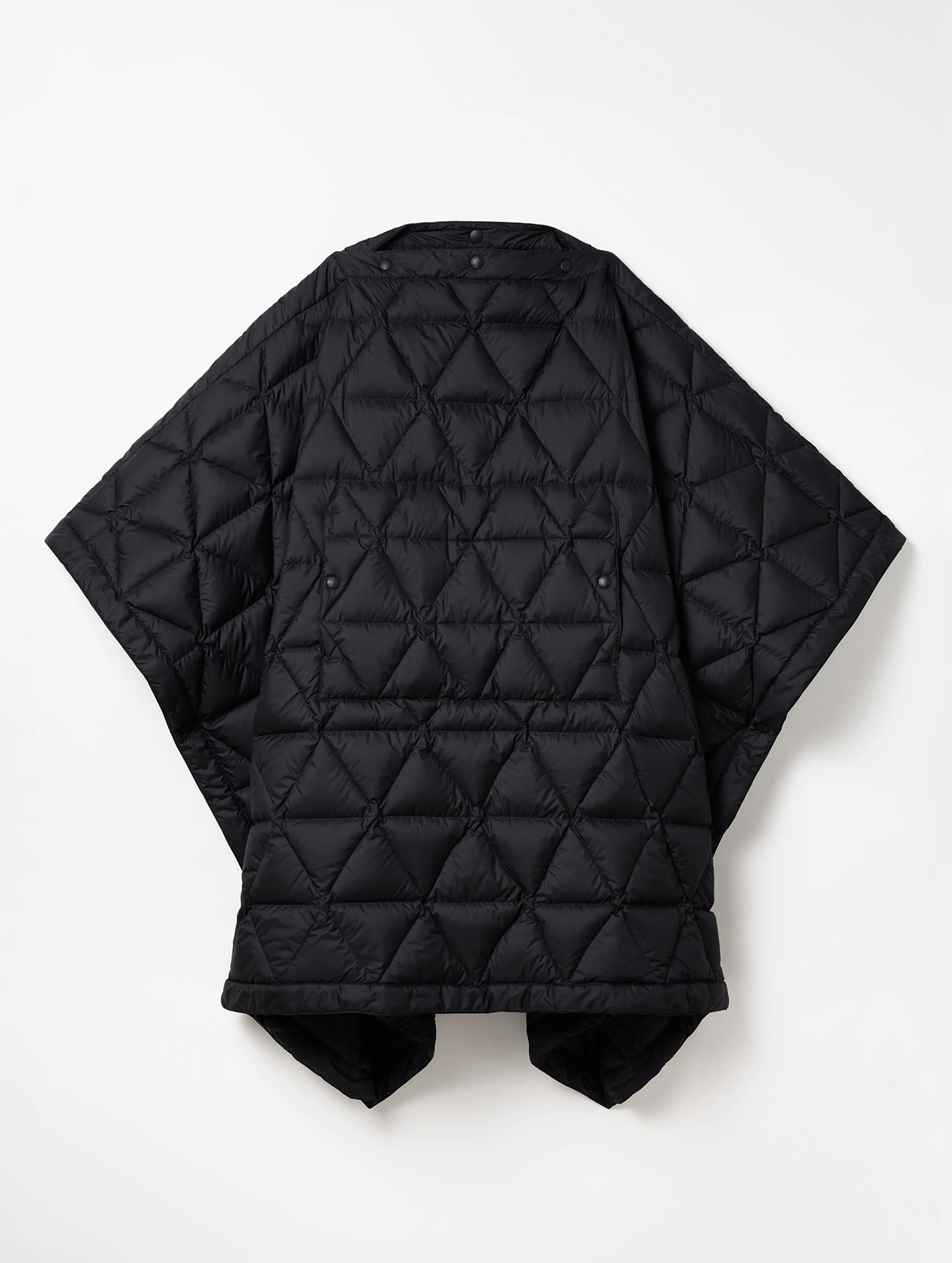 Down Poncho - Onyx Black