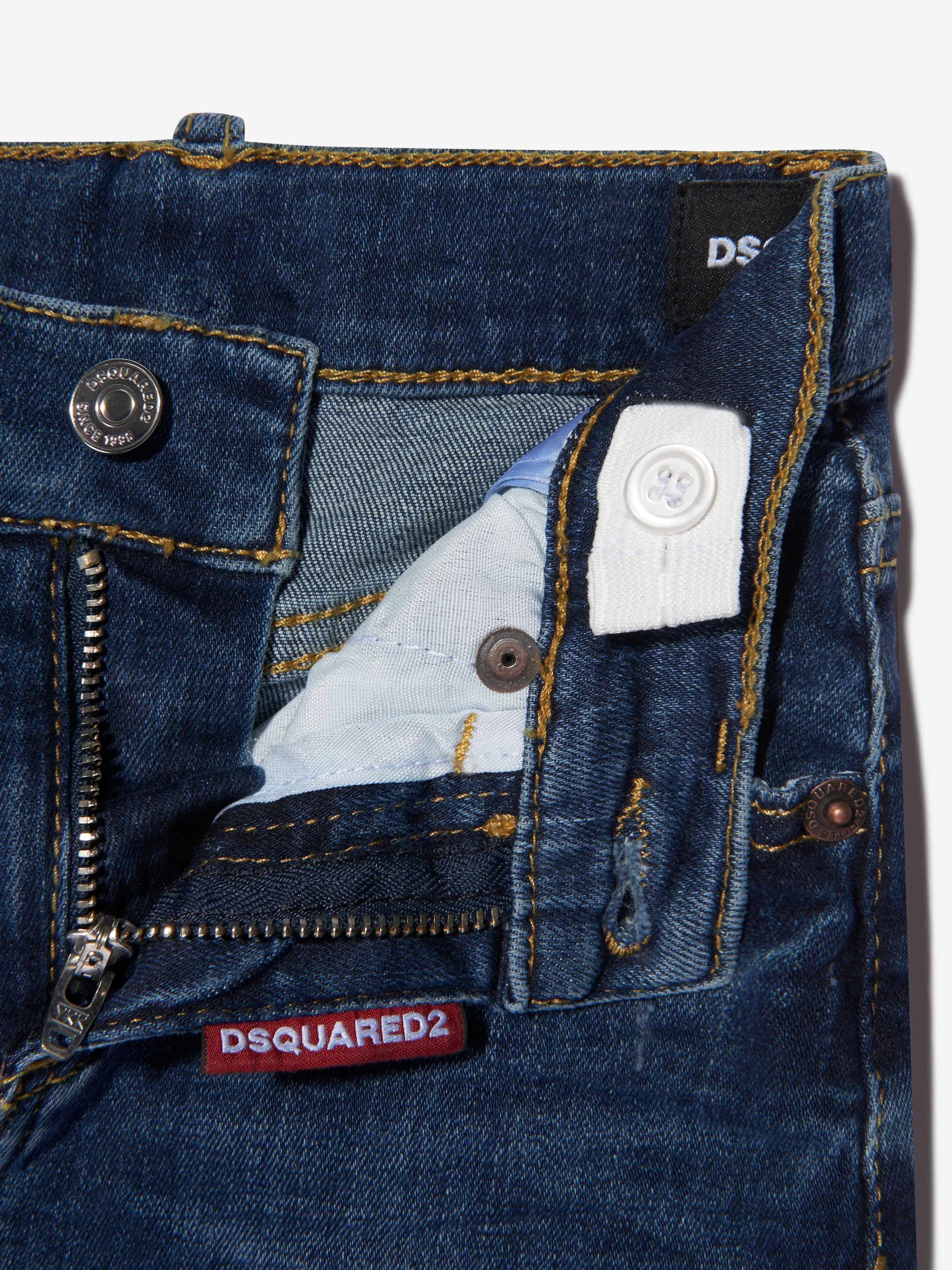 Dsquared2 Baby Denim Jeans In Blue