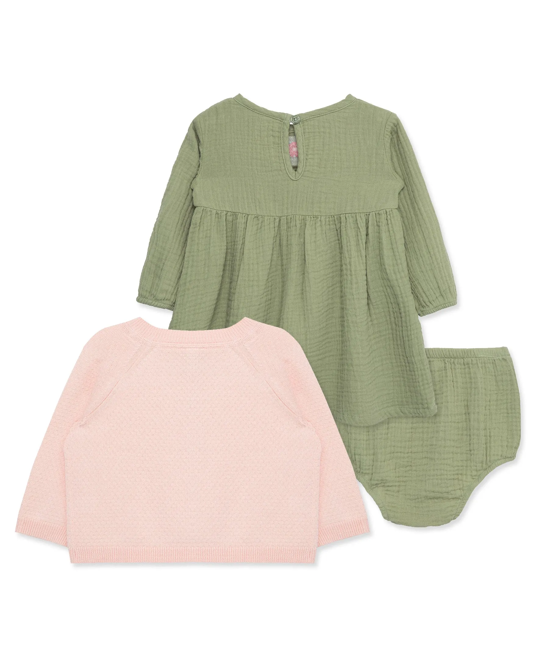 Embroidered Dress & Sweater Set (12M-24M)