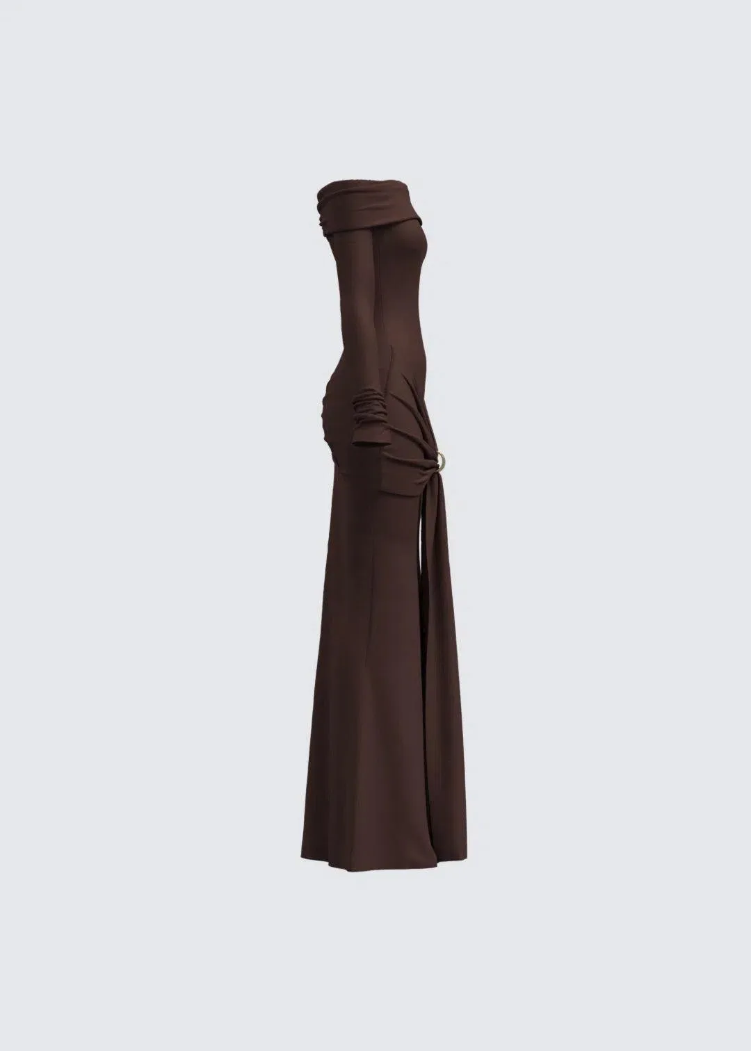 Eugénia – Ruched waist – Brown gown