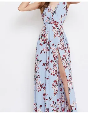 FLoral Long High SLit HOT Dres