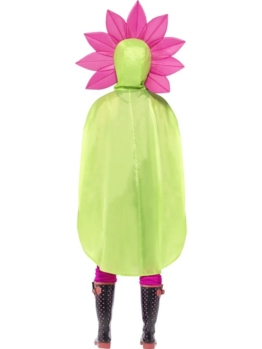 Flower Party Poncho, Green