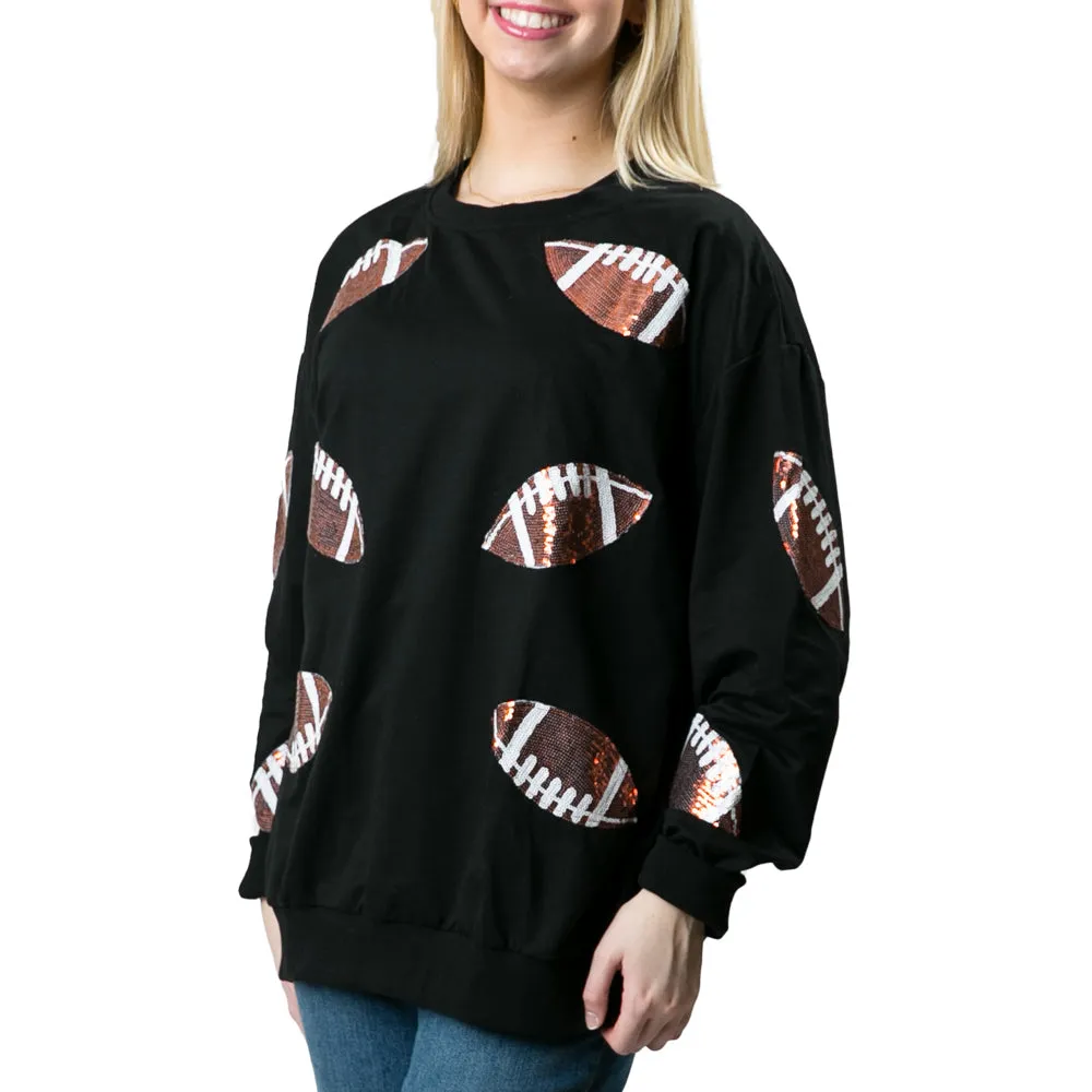 Football Sweatshirt with Sequins