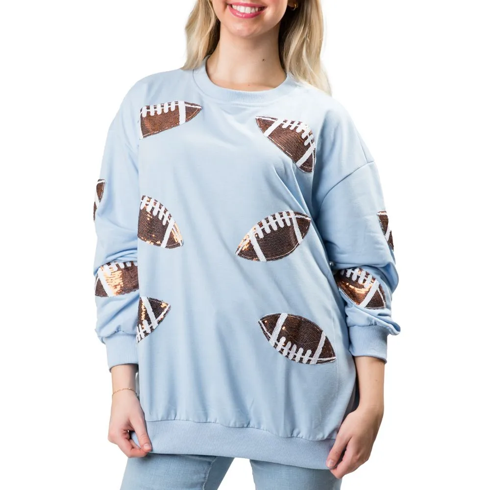 Football Sweatshirt with Sequins