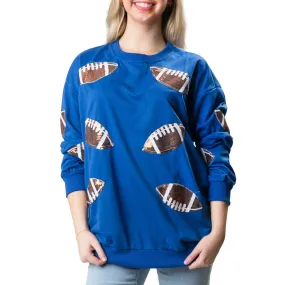 Football Sweatshirt with Sequins