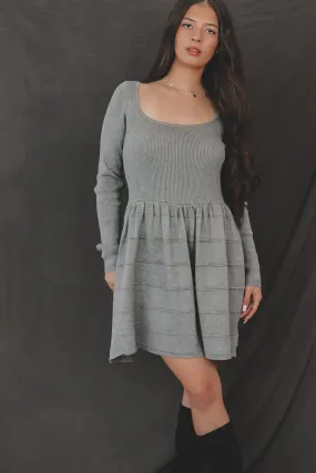 Girlll You Make That Look Good Gray Sweater Dress