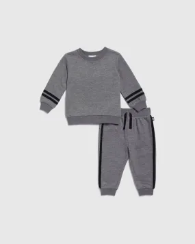 Infant Boys Charcoal Sweatshirt Set