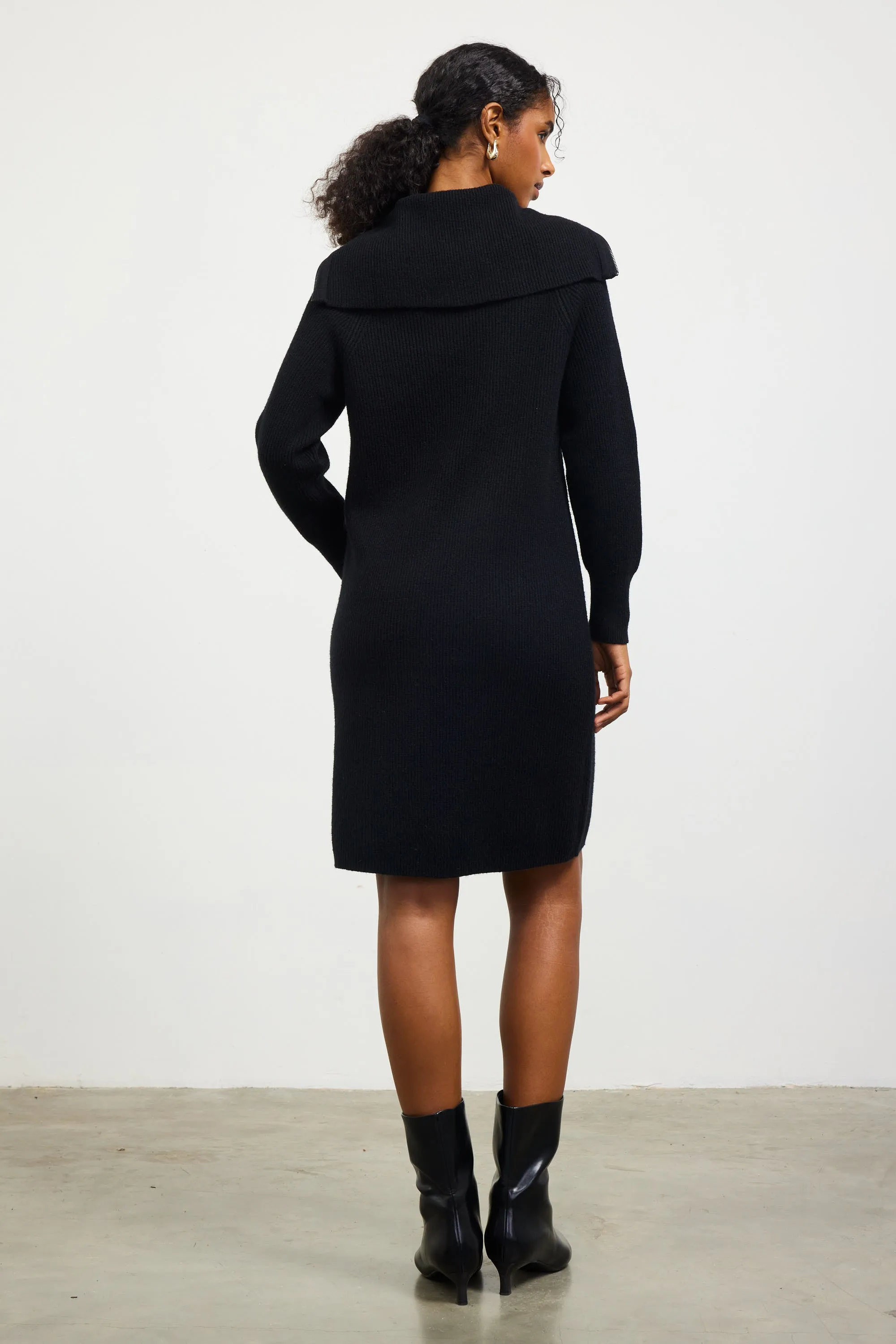 Julia Zip Up Knit Sweater Dress