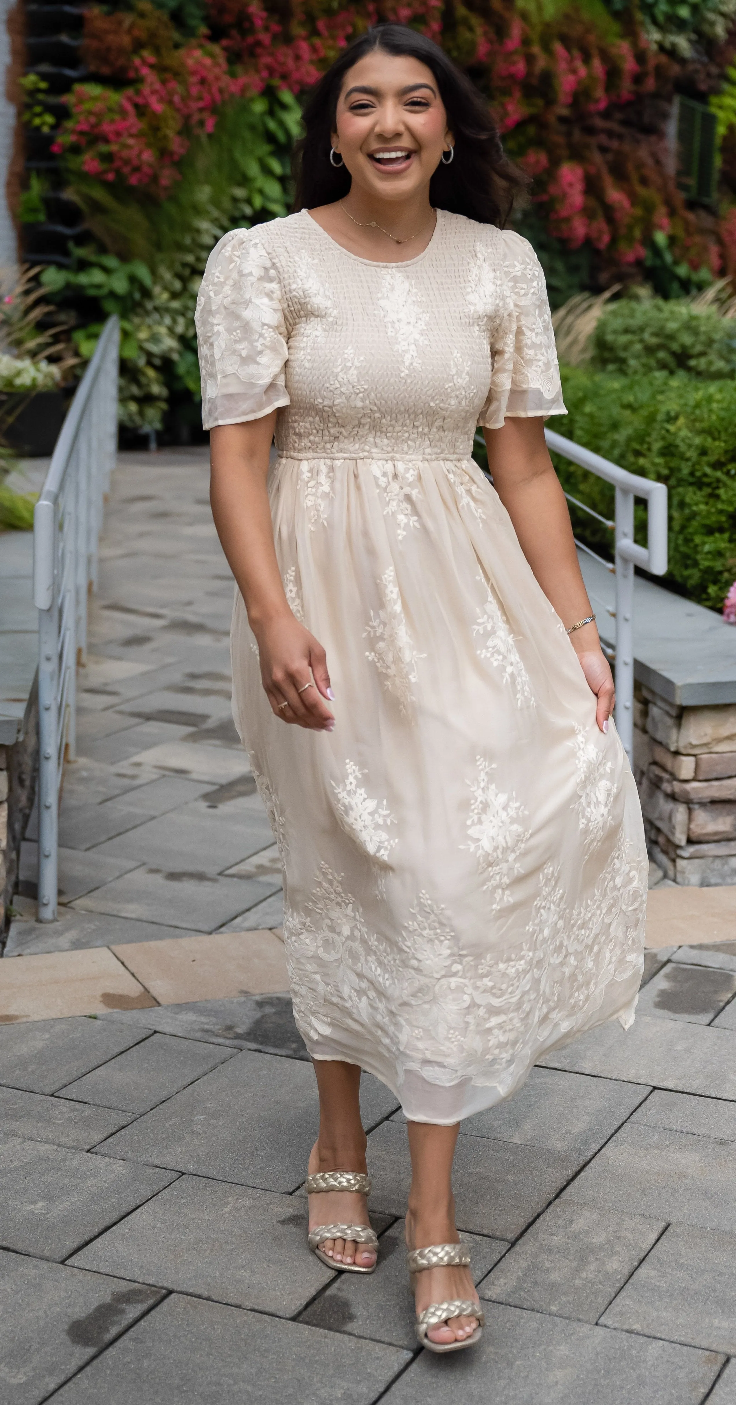 Karli Smocked Embroidered Dress - FINAL FEW - SOLD OUT