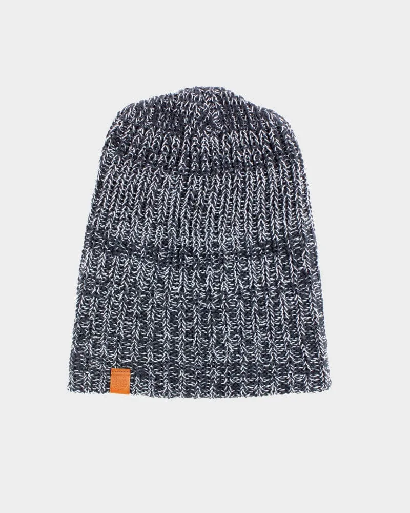 Kiriko Original Knit Cap, Marbled Navy and Light Blue, 9 ˝