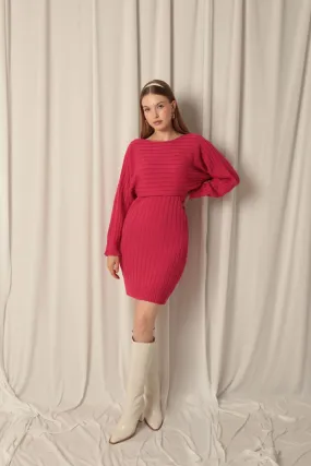 KKT Knitwear Fabric Sweater Dress Navy Blue Suit - Kaufbeuren