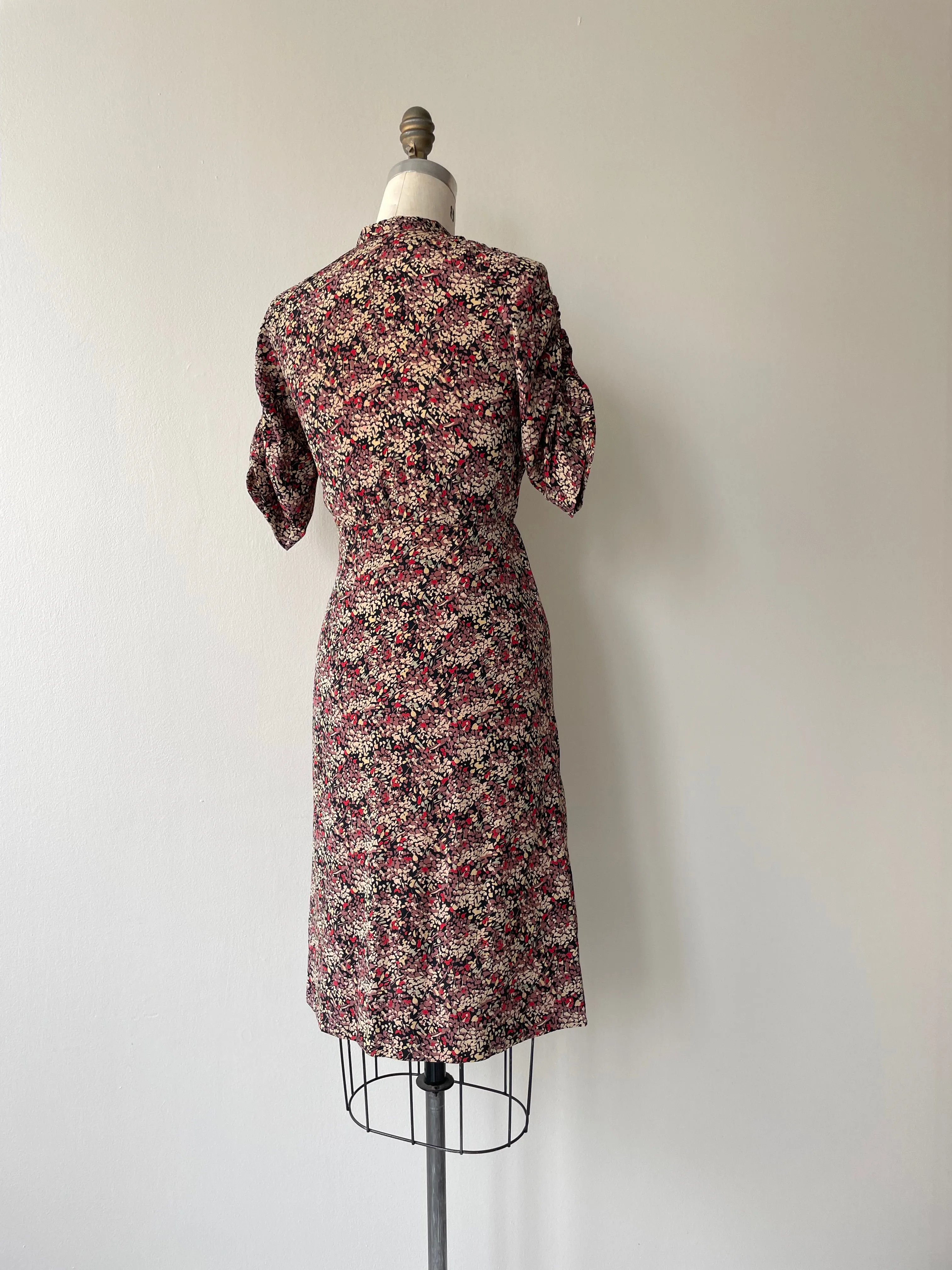 Lowland Bloom Silk Dress | 1930s