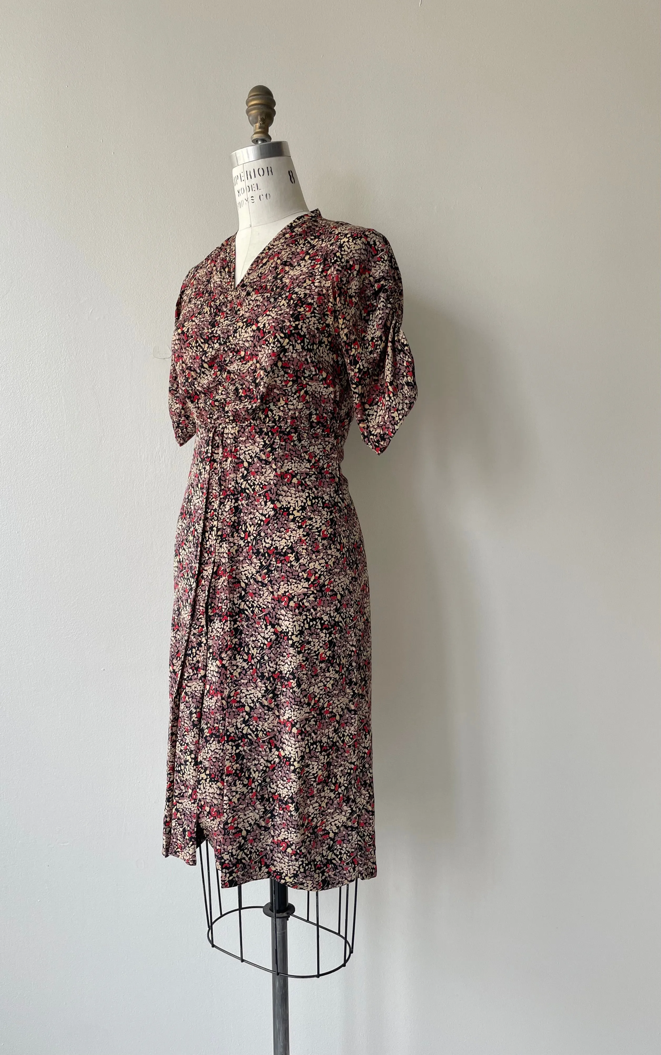 Lowland Bloom Silk Dress | 1930s