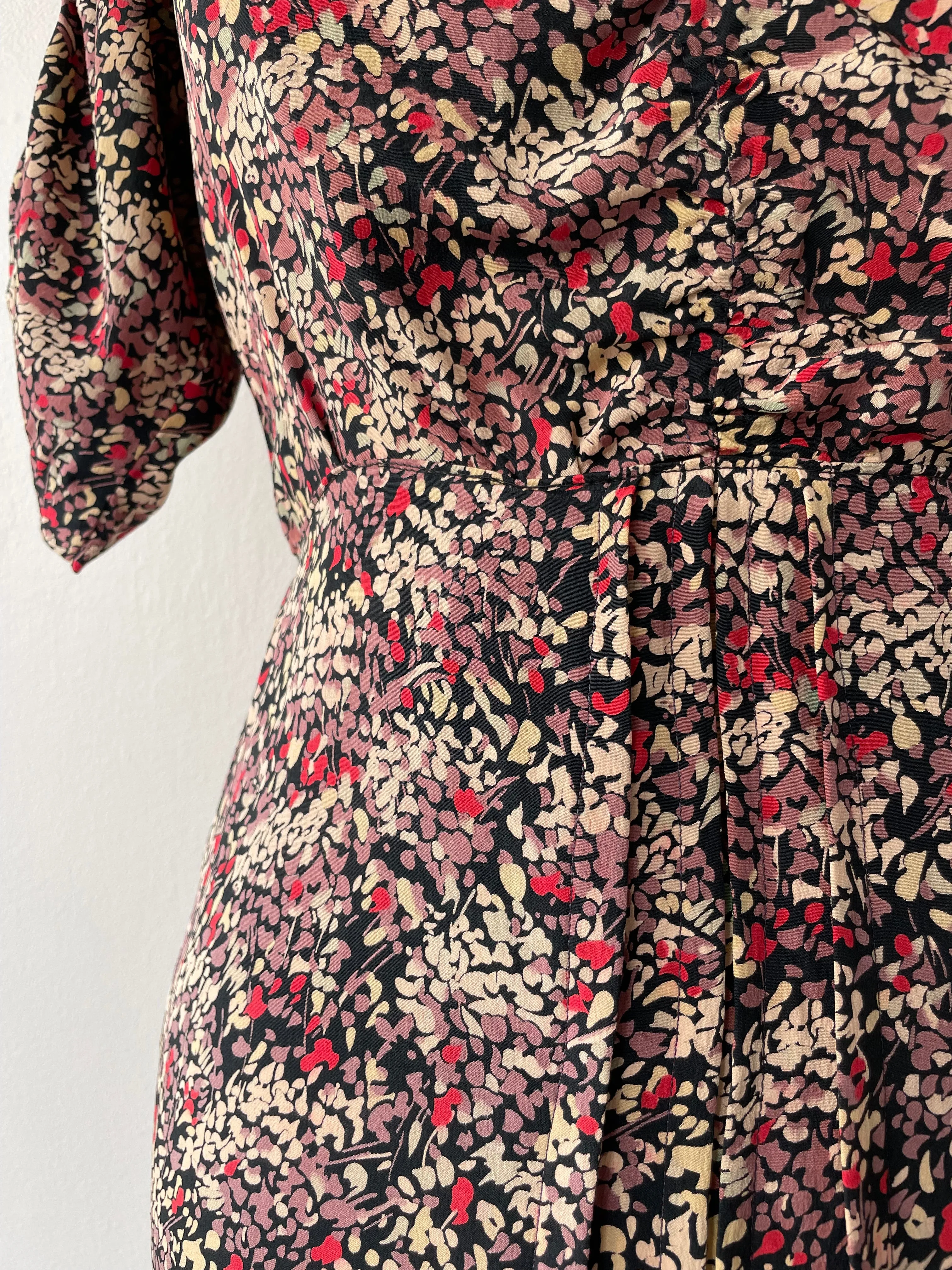 Lowland Bloom Silk Dress | 1930s