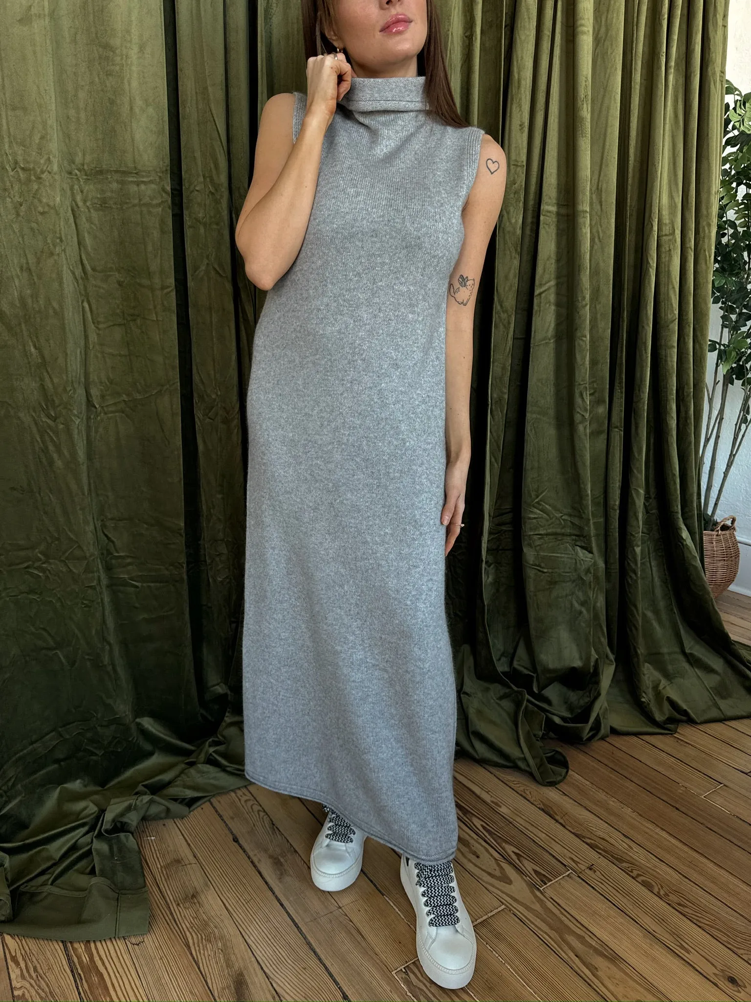 Maeva Sweater Maxi - Heather Grey