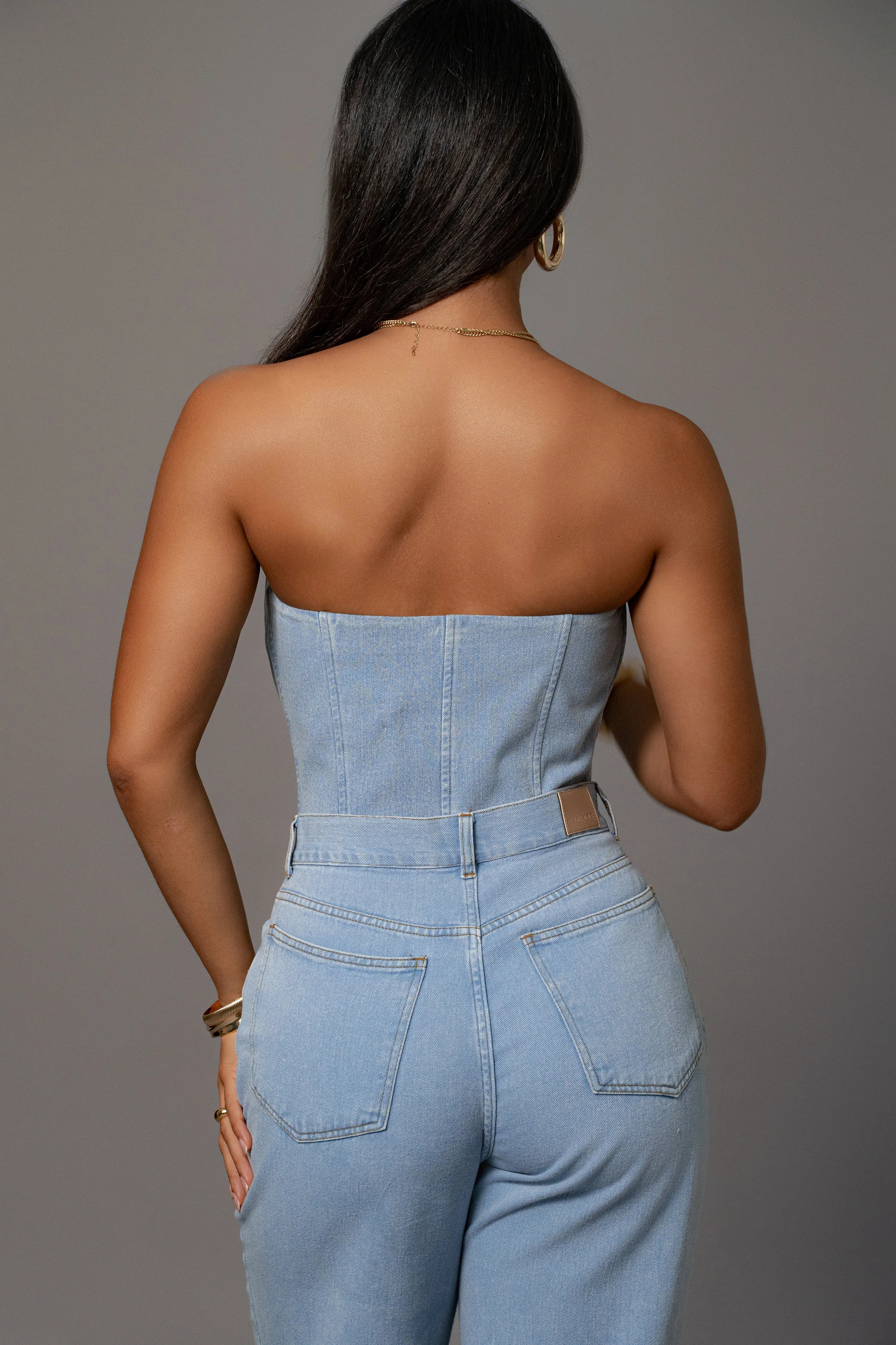 Medium Wash Denim Britney Corset