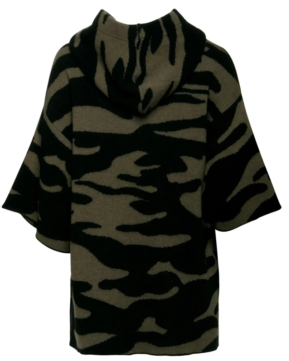 Military Camo Hooded Poncho