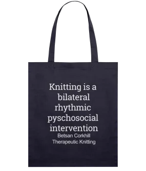 Navy Light Tote Bag - Knitting definition