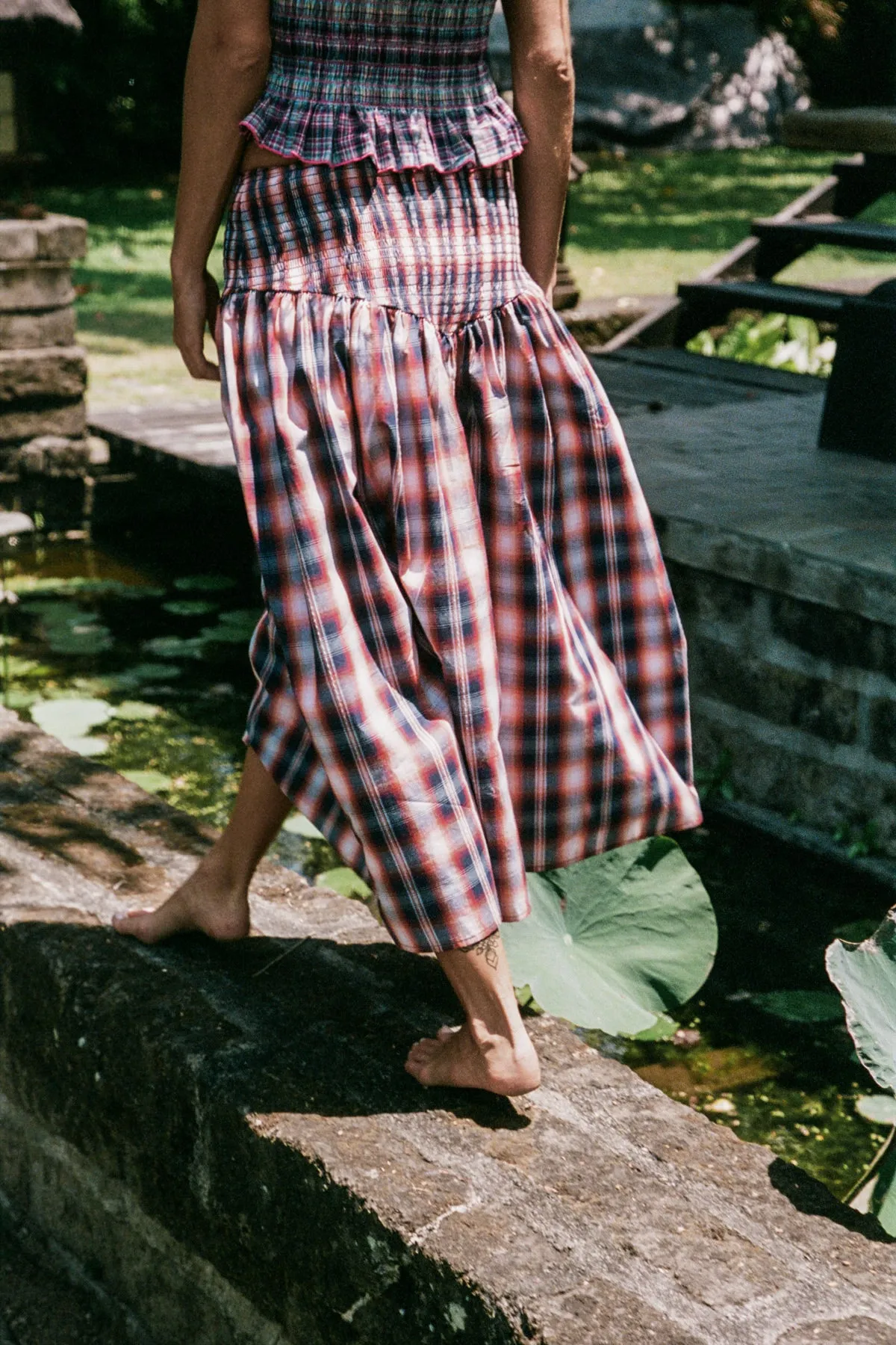 Negroni Ruched Midi Skirt